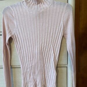 White House Black Market Blush Ribbed Sweater